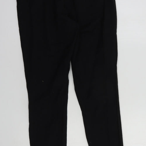 Oasis Womens Black  Cotton Dress Pants Trousers Size 10 L29 in Regular Button