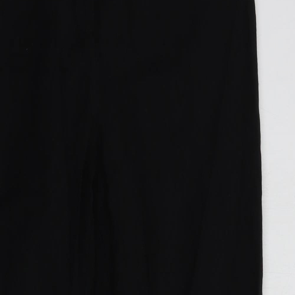 Oasis Womens Black  Cotton Dress Pants Trousers Size 10 L29 in Regular Button