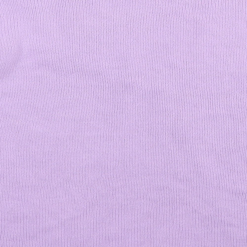Wednesday's Girl Womens Purple Mock Neck  Acrylic Pullover Jumper Size M