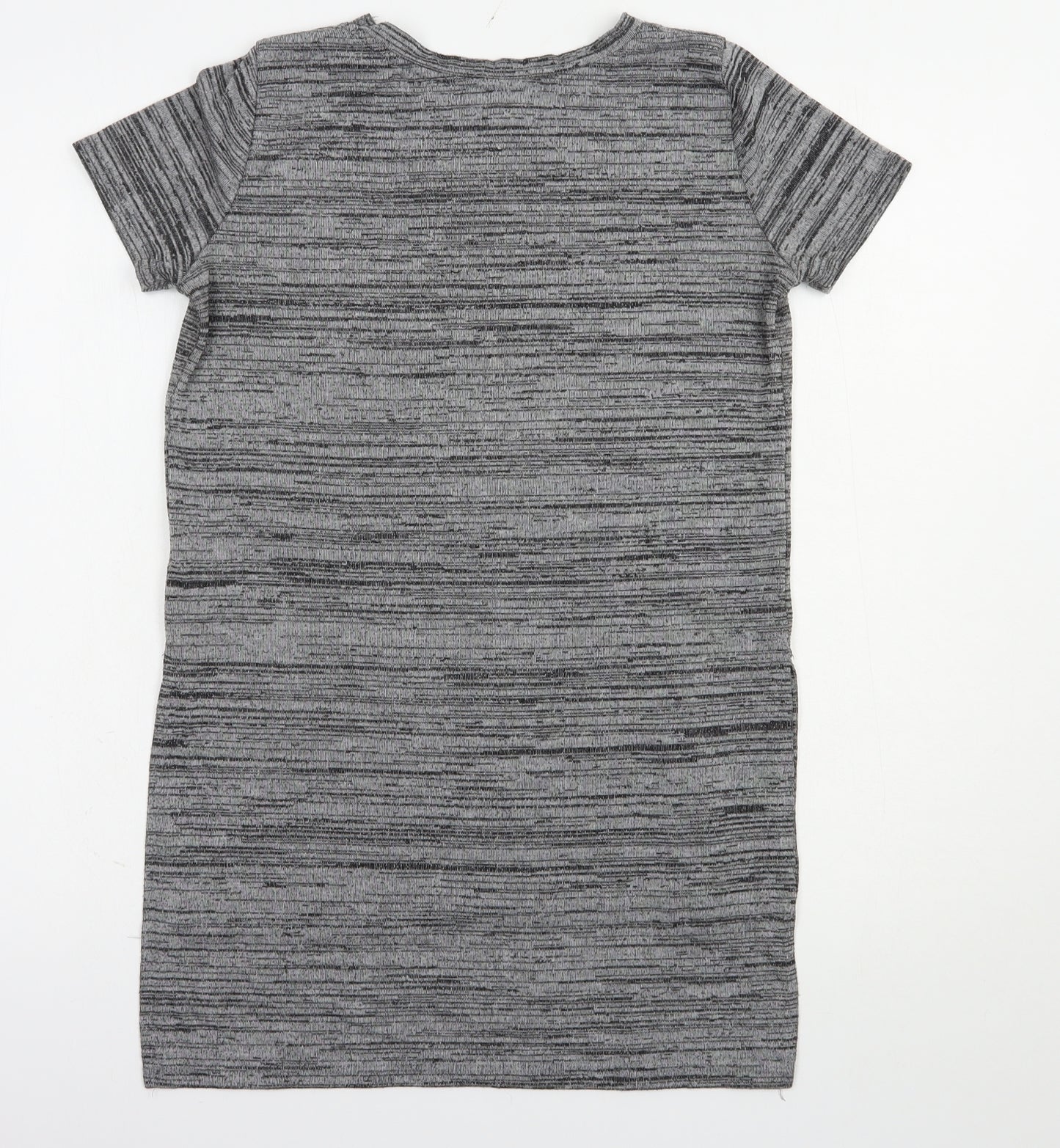 Atmosphere Womens Grey  Polyester Basic T-Shirt Size 6 Crew Neck - New York