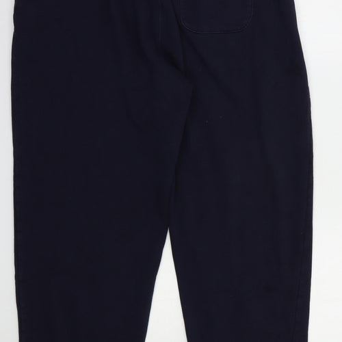 Matalan Mens Blue  Camel Jogger Trousers Size XL L28 in Regular Drawstring
