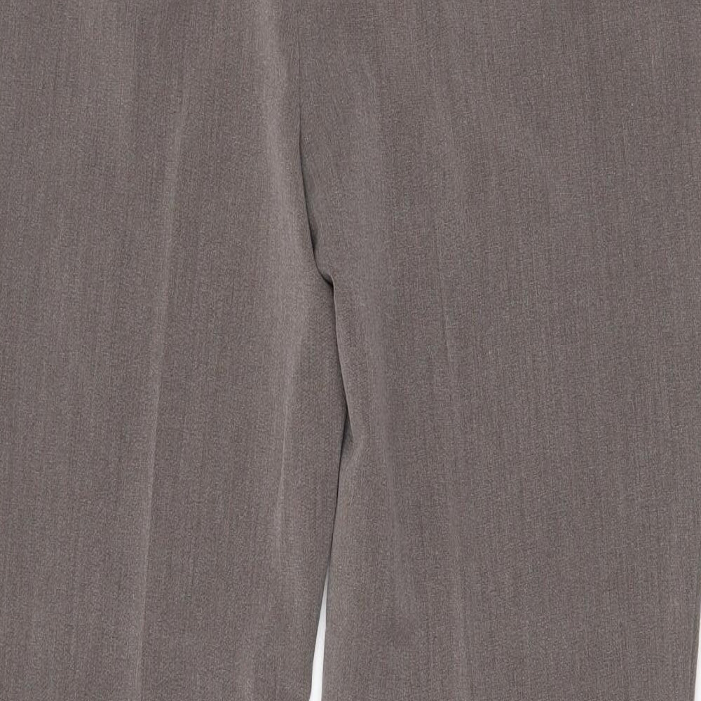 Papaya Womens Grey  Polyester Trousers  Size 16 L29 in Slim
