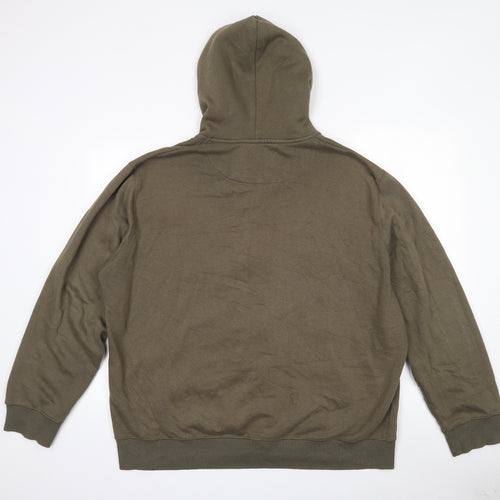 French Connection Mens Green  Cotton Full Zip Hoodie Size 2XL