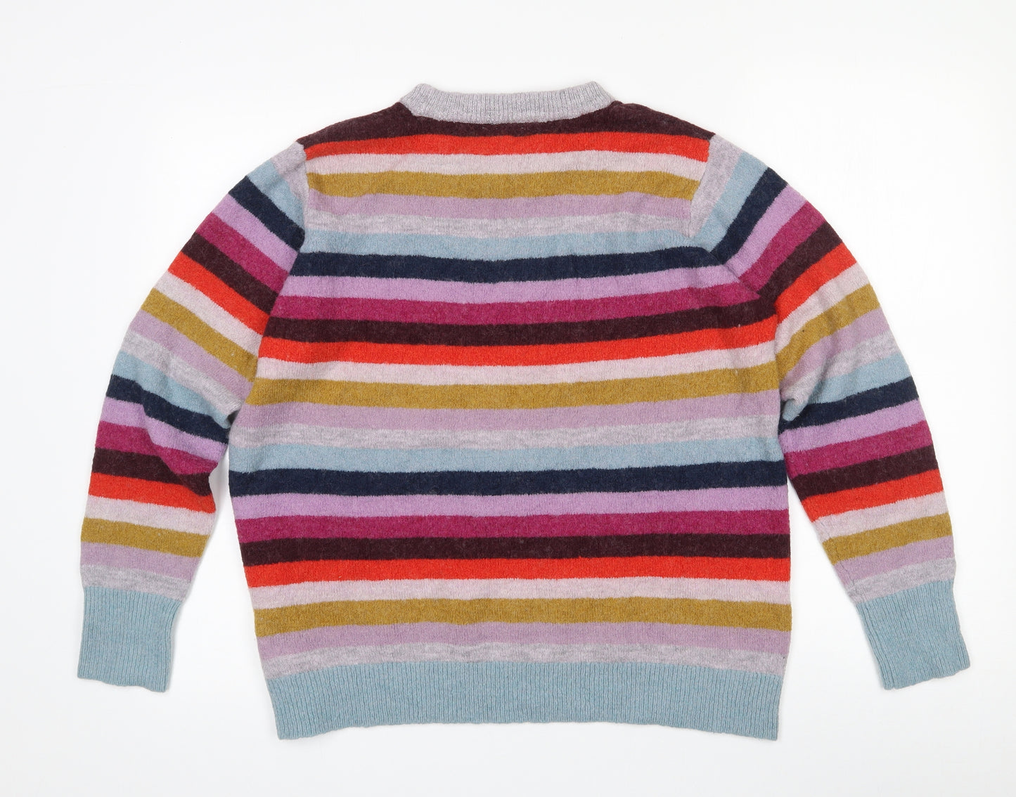 Joules Womens Multicoloured Crew Neck Striped Polyamide Pullover Jumper Size 16