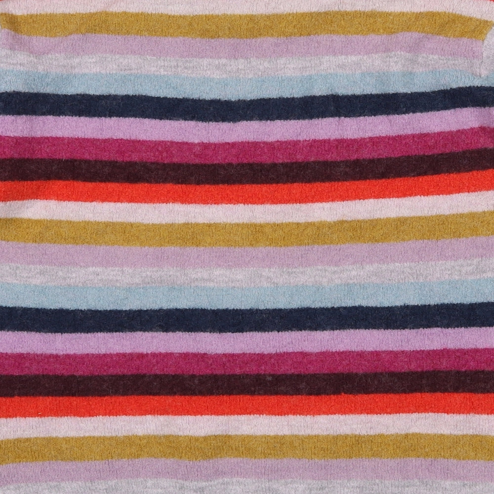 Joules Womens Multicoloured Crew Neck Striped Polyamide Pullover Jumper Size 16