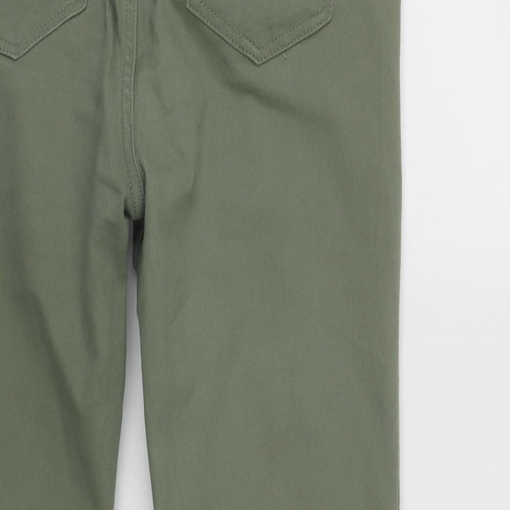 Dunnes Womens Green  Polyester Capri Trousers Size 12 L22 in Regular Zip