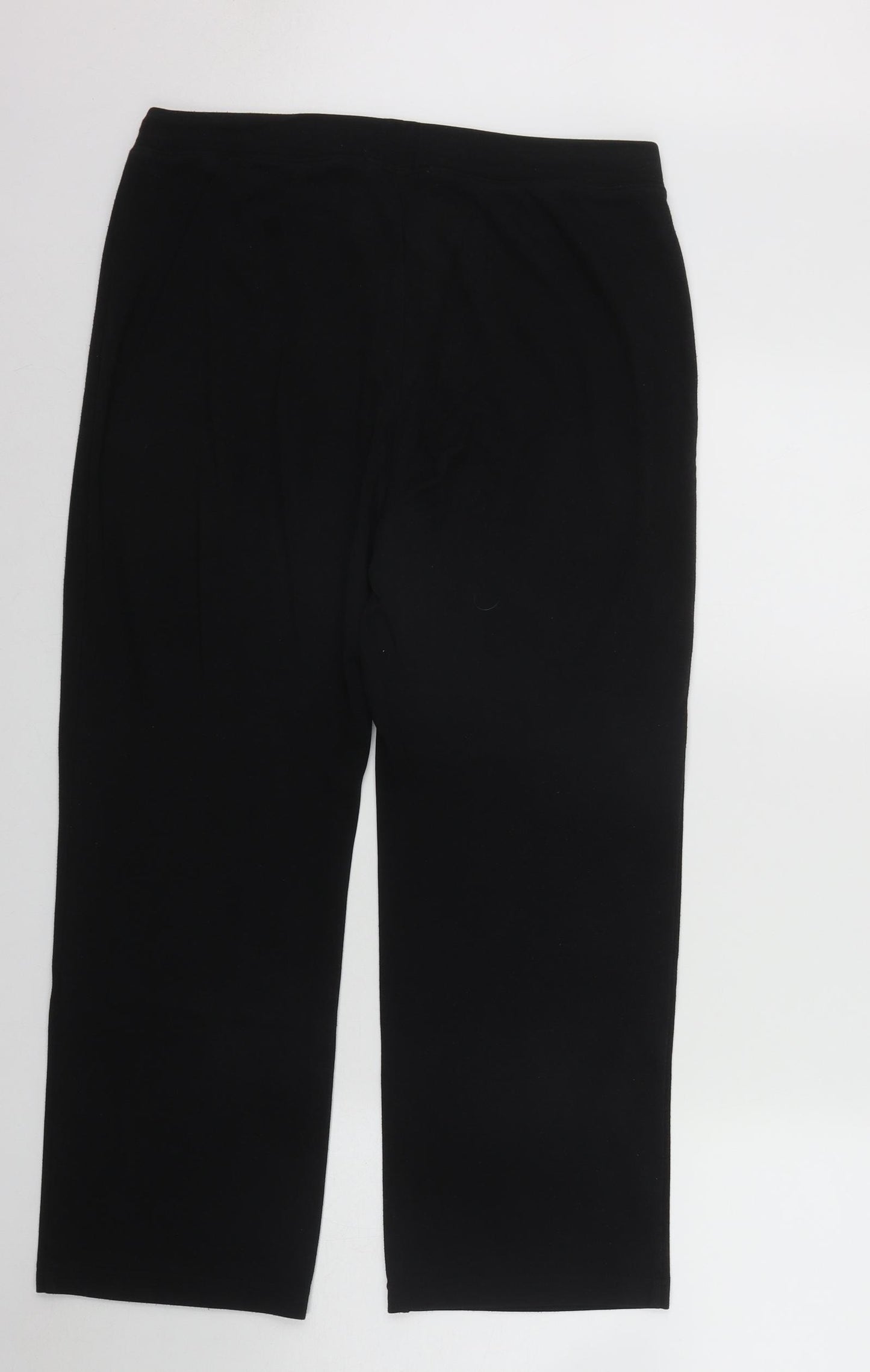 Bonmarche Womens Black  Polyester Jogger Trousers Size M L22 in Regular