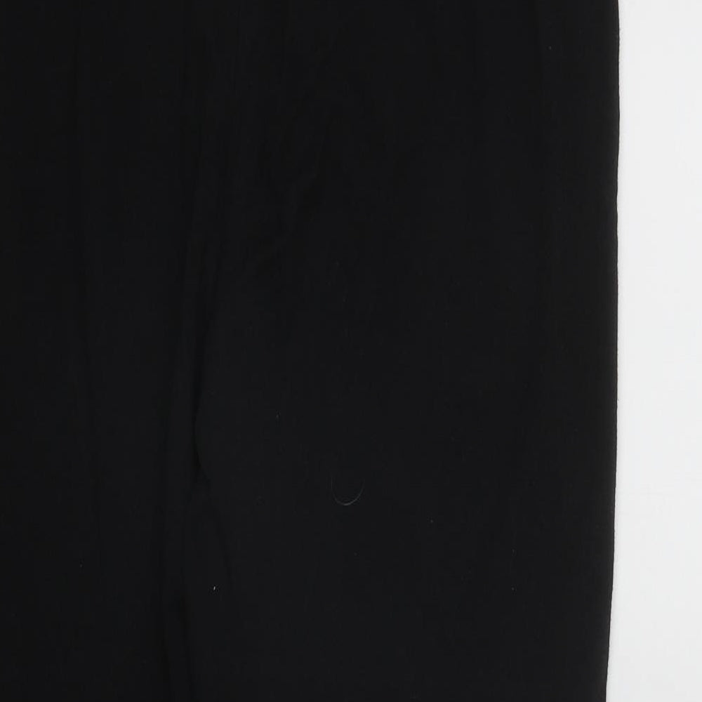 Bonmarche Womens Black  Polyester Jogger Trousers Size M L22 in Regular