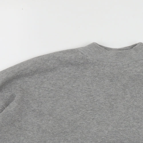 Bershka Womens Grey High Neck  Polyester Pullover Jumper Size XS