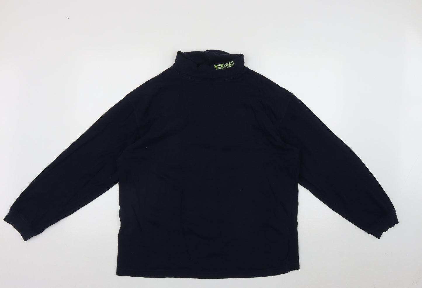 N-X Mens Blue  Cotton Henley Sweatshirt Size M
