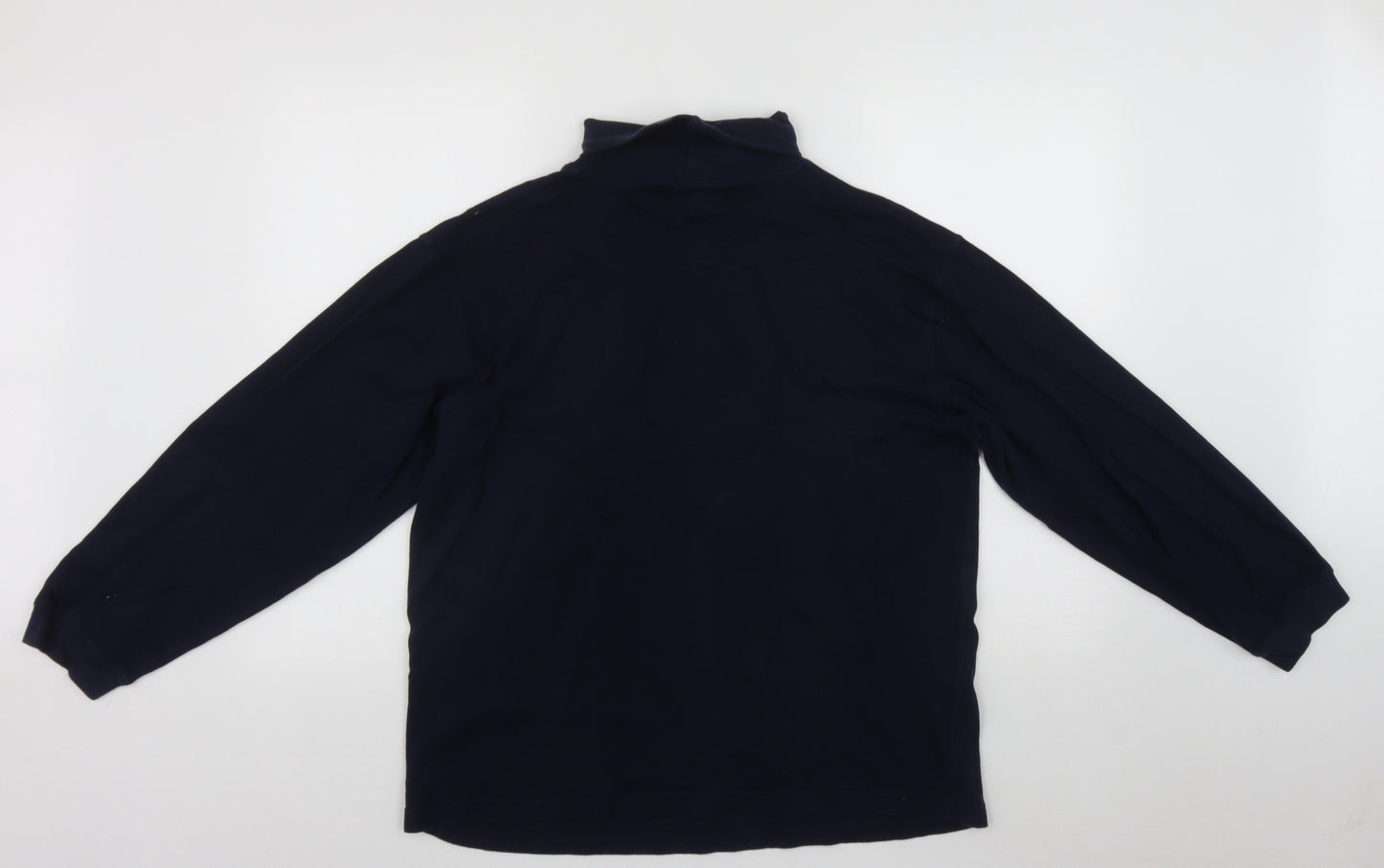 N-X Mens Blue  Cotton Henley Sweatshirt Size M