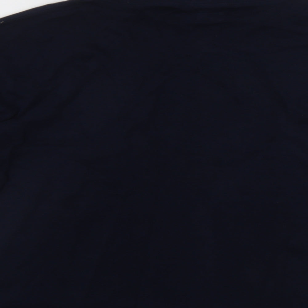 N-X Mens Blue  Cotton Henley Sweatshirt Size M