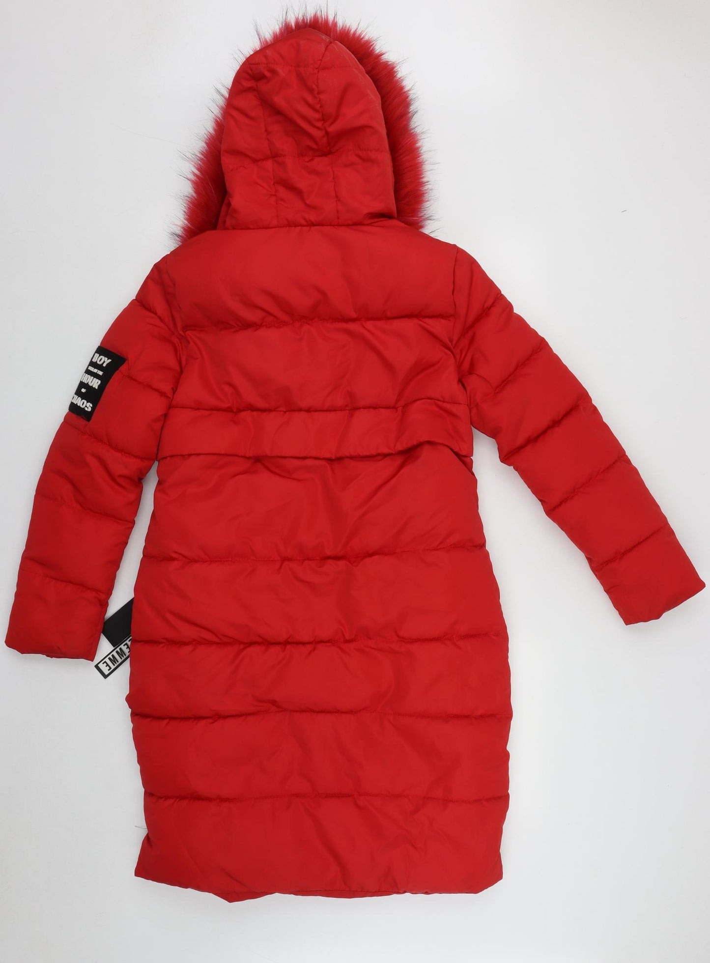 M.S.K.Z.X Womens Red   Parka Coat Size L  Zip