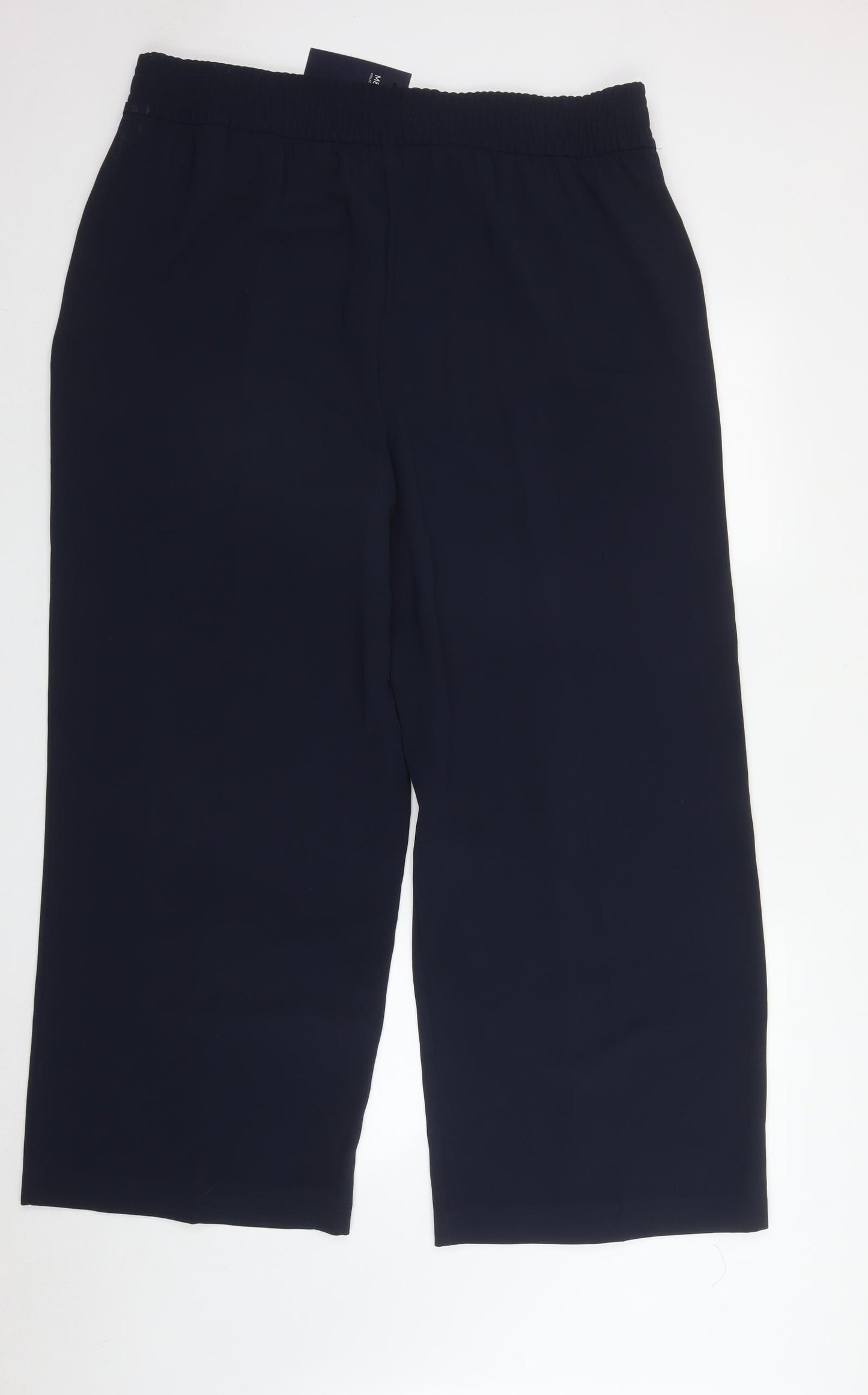 Marks and Spencer Womens Blue  Polyester Trousers  Size 20 L26 in Regular Drawstring