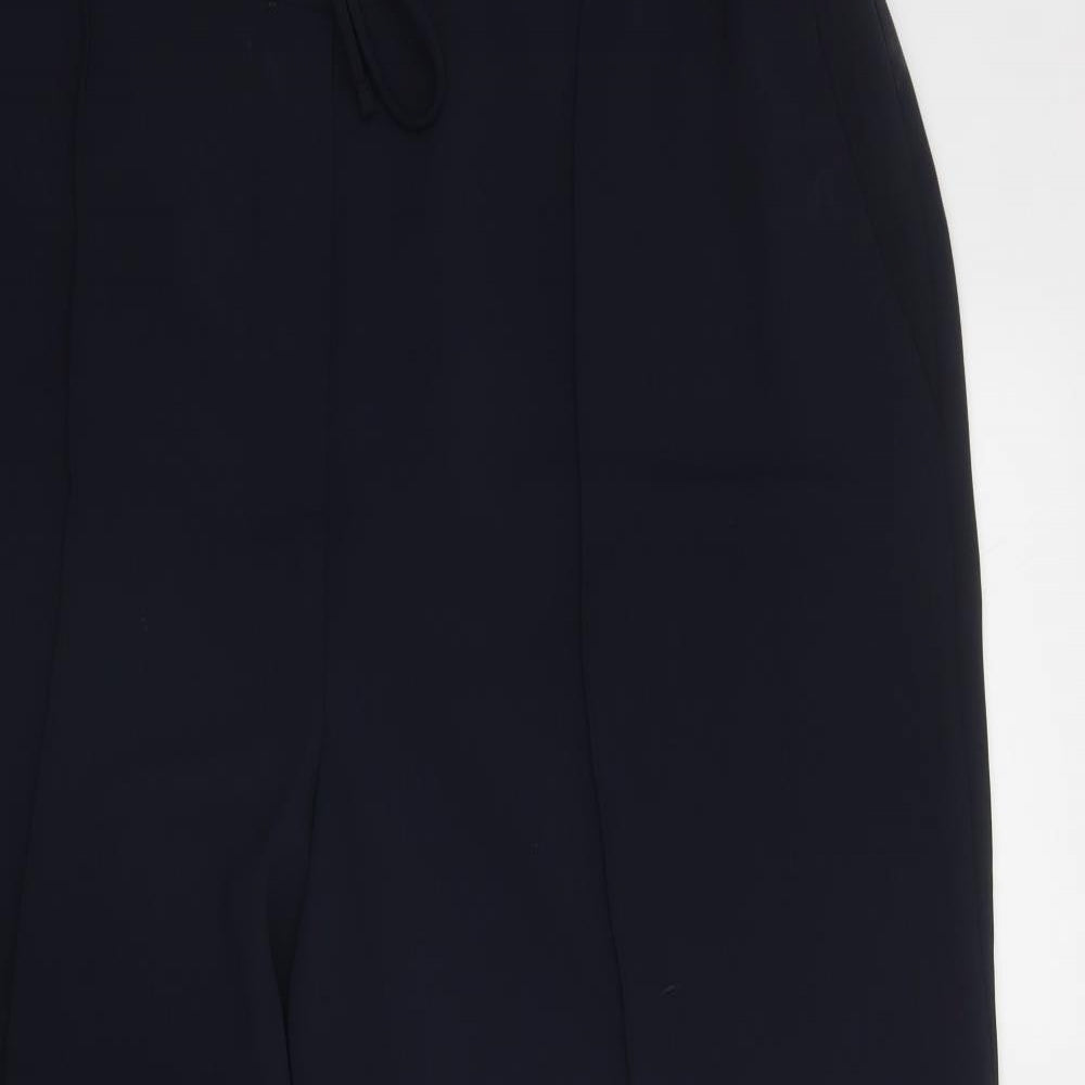 Marks and Spencer Womens Blue  Polyester Trousers  Size 20 L26 in Regular Drawstring