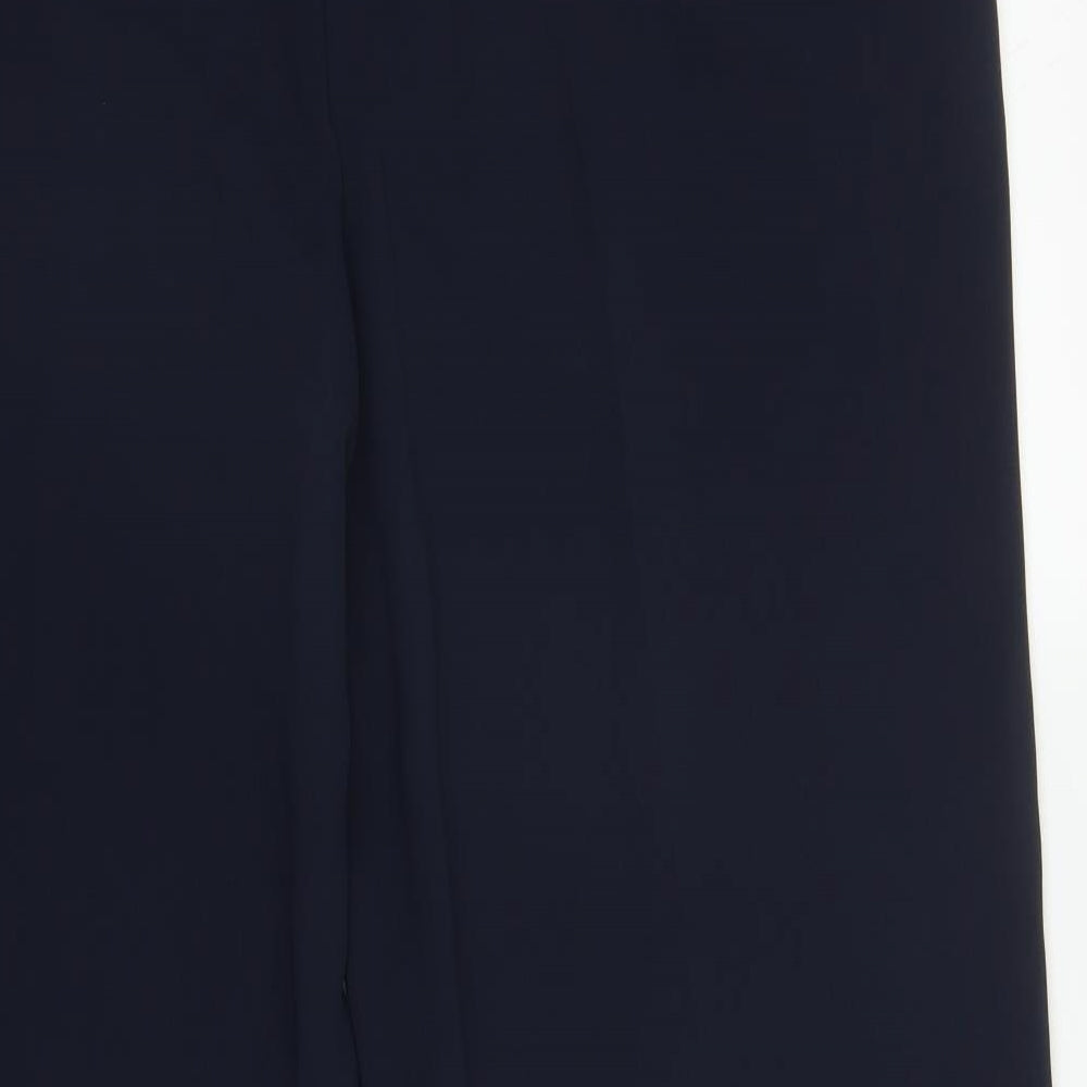 Marks and Spencer Womens Blue  Polyester Trousers  Size 20 L26 in Regular Drawstring
