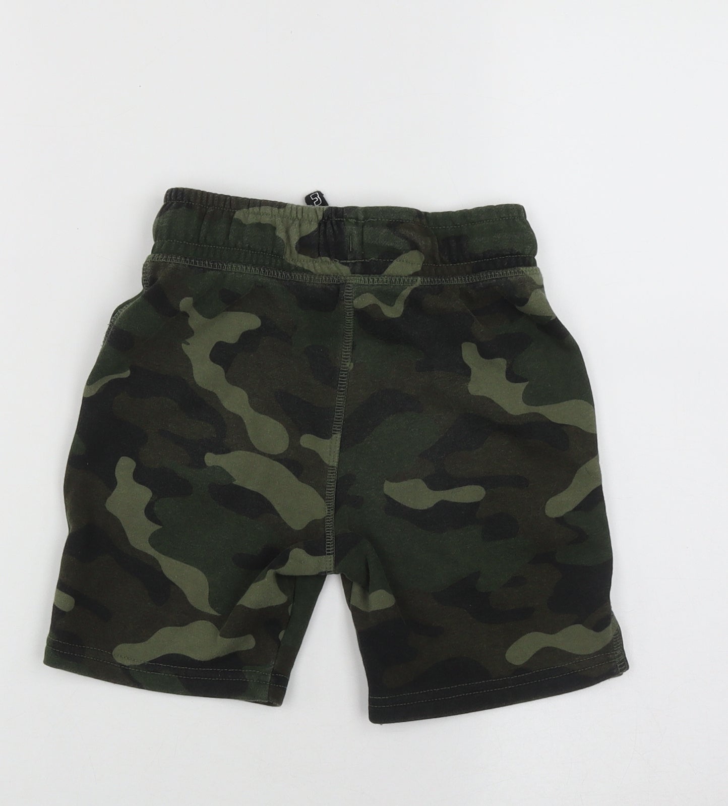 F&F Boys Multicoloured Camouflage Cotton Bermuda Shorts Size 5-6 Years  Regular Drawstring