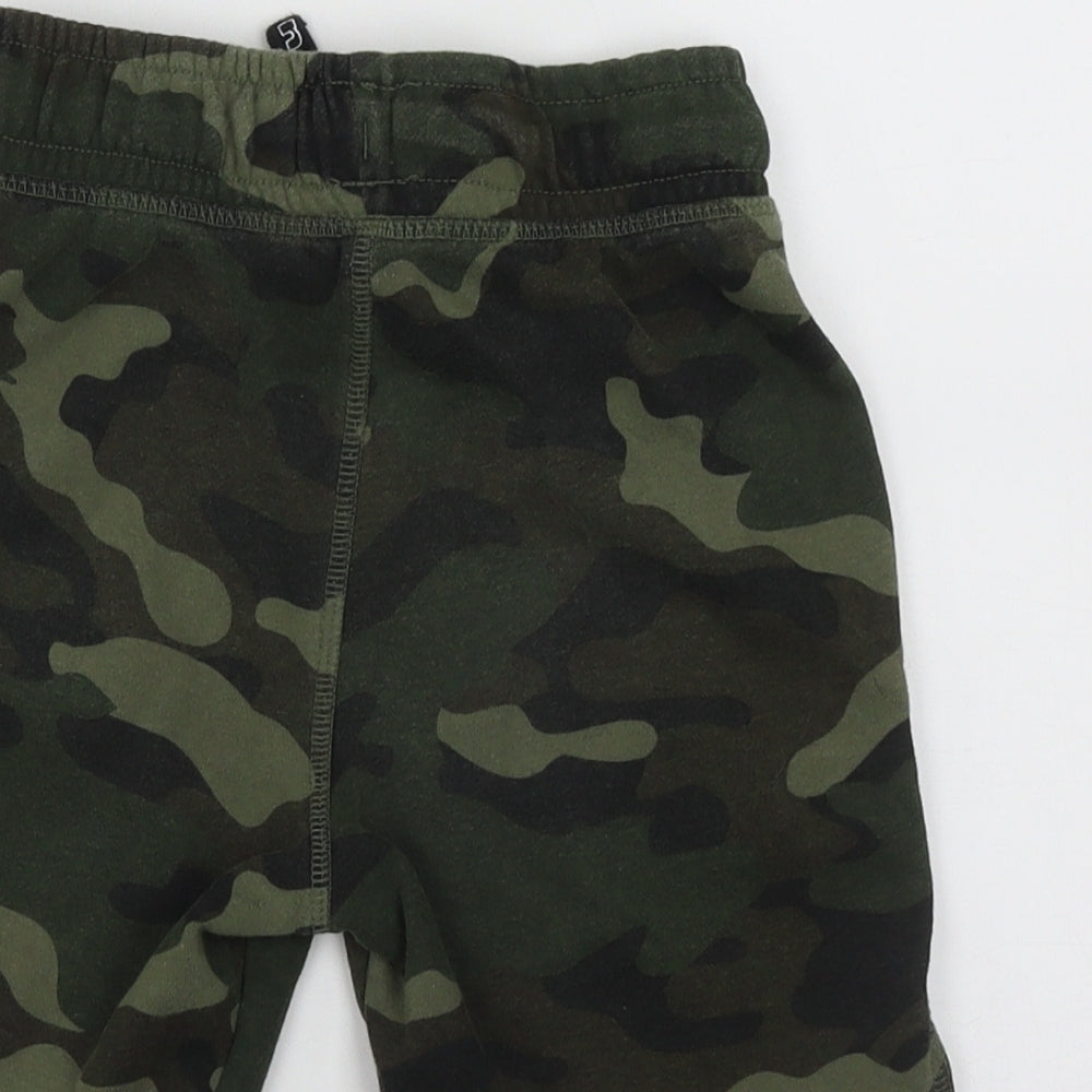 F&F Boys Multicoloured Camouflage Cotton Bermuda Shorts Size 5-6 Years  Regular Drawstring