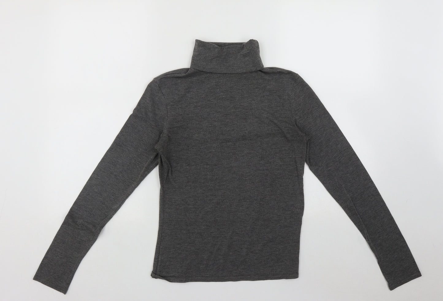 New Look Womens Grey Roll Neck  Polyester Pullover Jumper Size 10