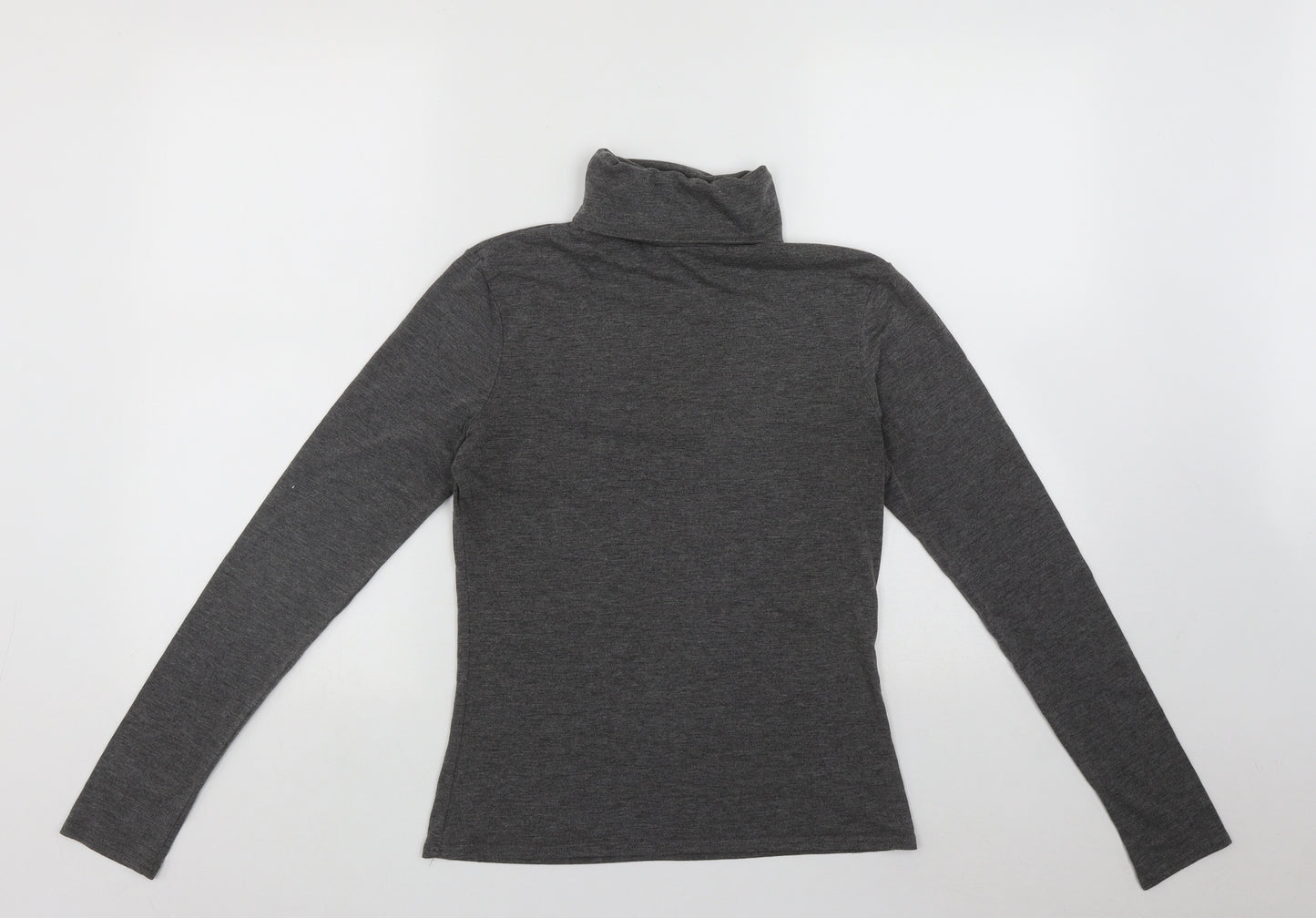 New Look Womens Grey Roll Neck  Polyester Pullover Jumper Size 10