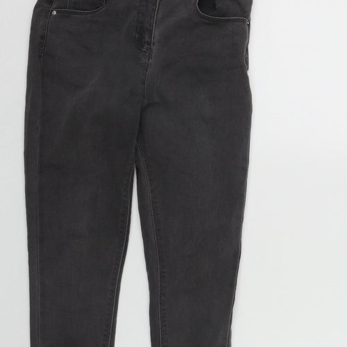 Matalan Girls Grey  Cotton Skinny Jeans Size 10 Years L20 in Regular Zip