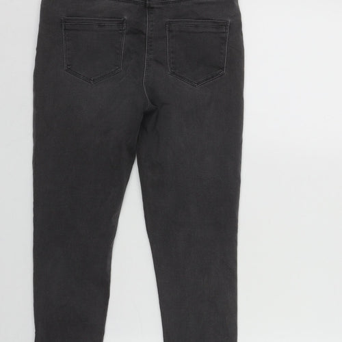 Matalan Girls Grey  Cotton Skinny Jeans Size 10 Years L20 in Regular Zip