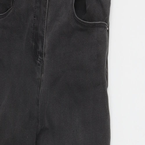 Matalan Girls Grey  Cotton Skinny Jeans Size 10 Years L20 in Regular Zip