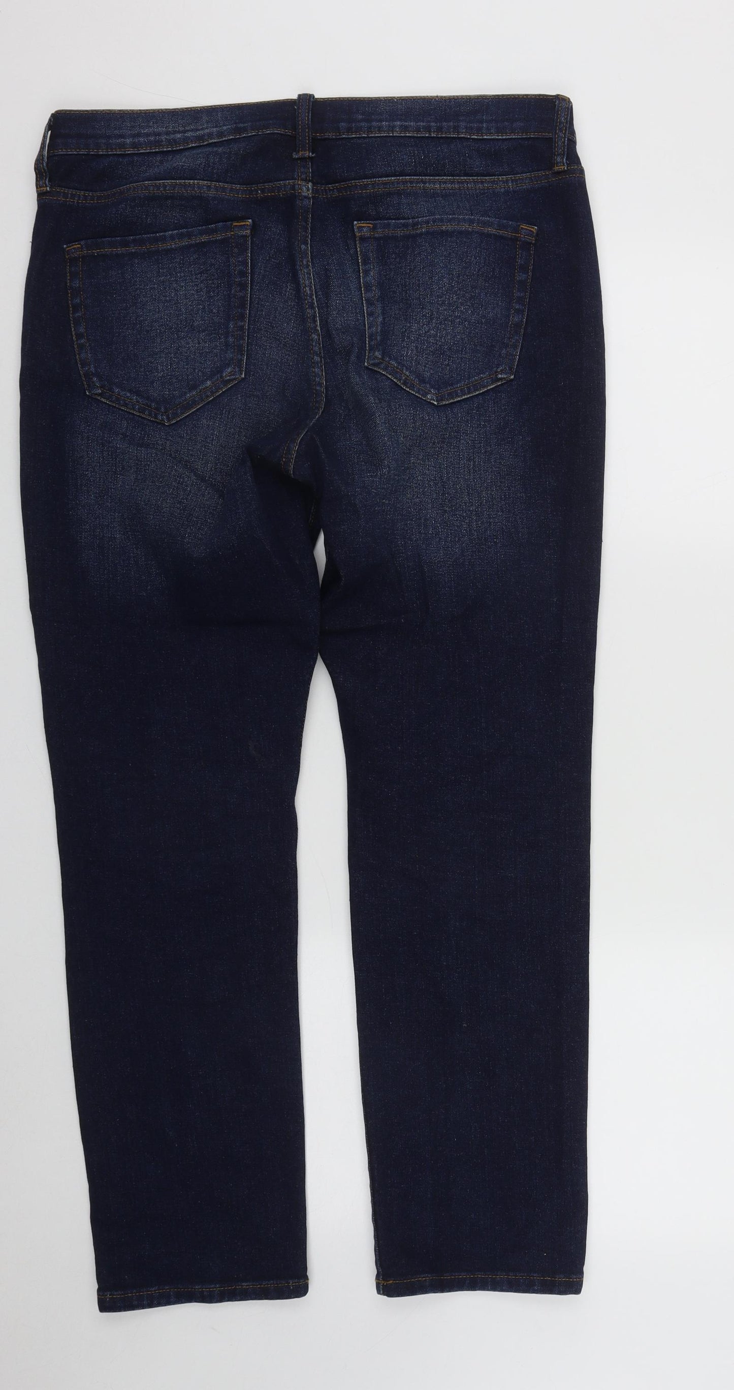 Amazon Mens Blue  Cotton Straight Jeans Size 33 in L30 in Slim Zip