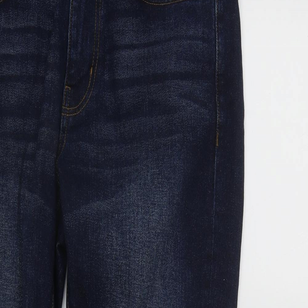 Amazon Mens Blue  Cotton Straight Jeans Size 33 in L30 in Slim Zip