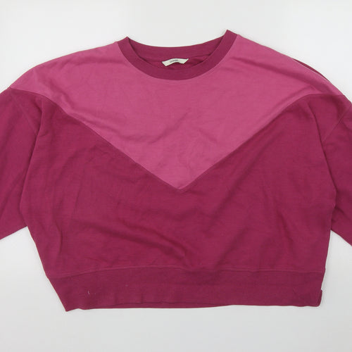 Geroge Womens Pink Round Neck  Cotton Pullover Jumper Size 2XL