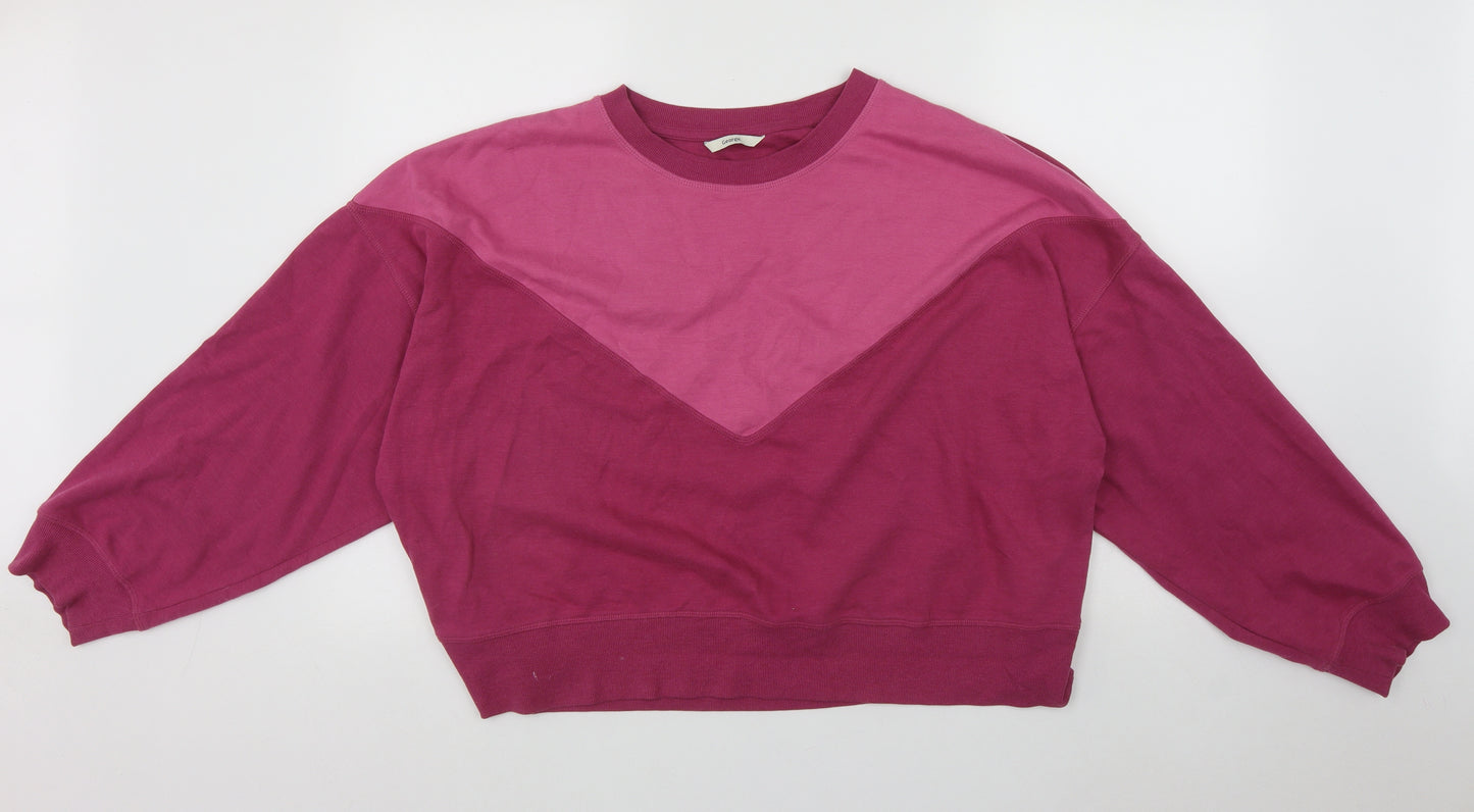 Geroge Womens Pink Round Neck  Cotton Pullover Jumper Size 2XL