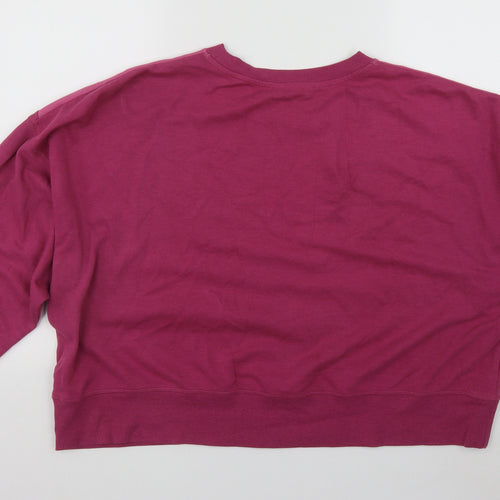 Geroge Womens Pink Round Neck  Cotton Pullover Jumper Size 2XL