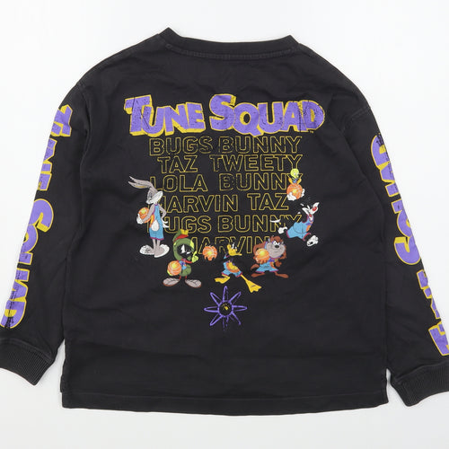 Marls & Spencer Girls Grey  Cotton Pullover Sweatshirt Size 9-10 Years  Pullover - Loony Tunes