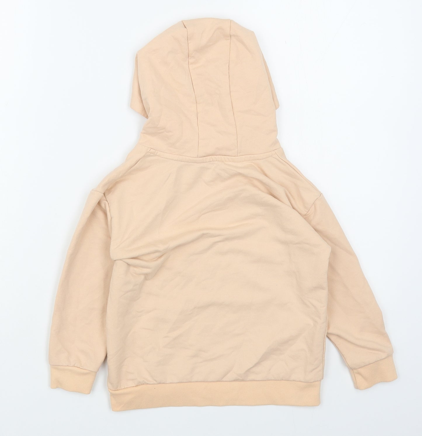 Dunnes Stores Girls Pink  Cotton Pullover Hoodie Size 5-6 Years  Pullover