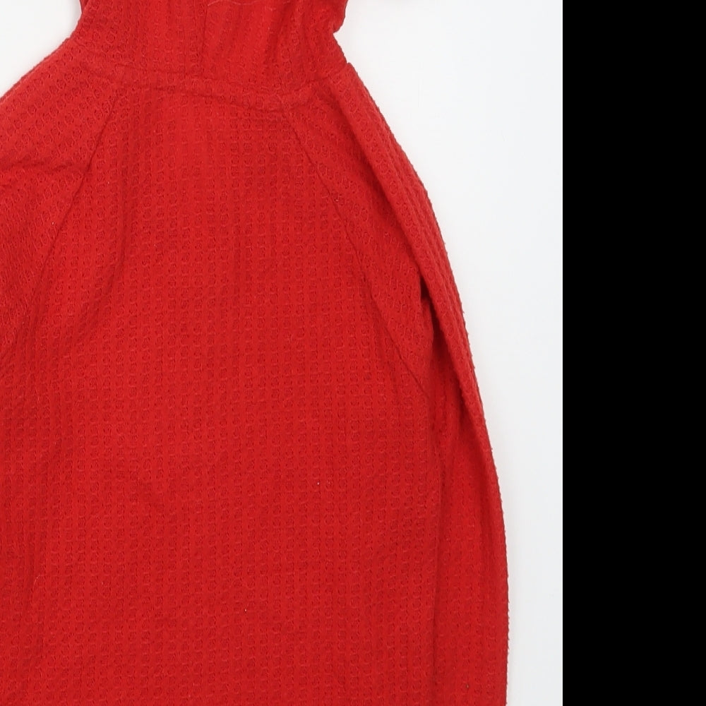 FOREVER 21 Girls Red  Polyester Pullover Hoodie Size 7-8 Years  Pullover