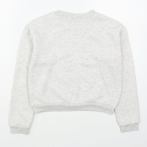 Primark Girls Grey  Polyester Pullover Sweatshirt Size 10-11 Years  Pullover