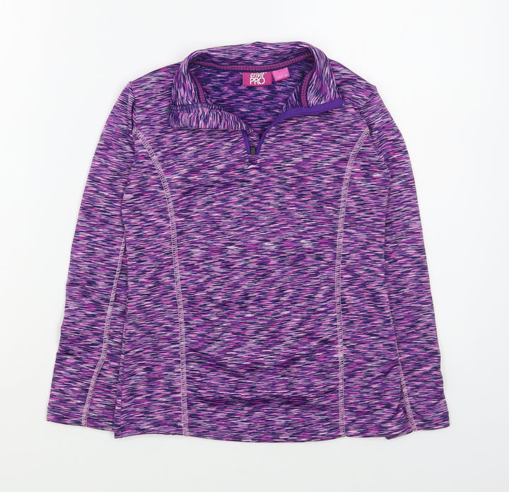 Crivit Girls Purple Jacket Size 7-8 Years Zip