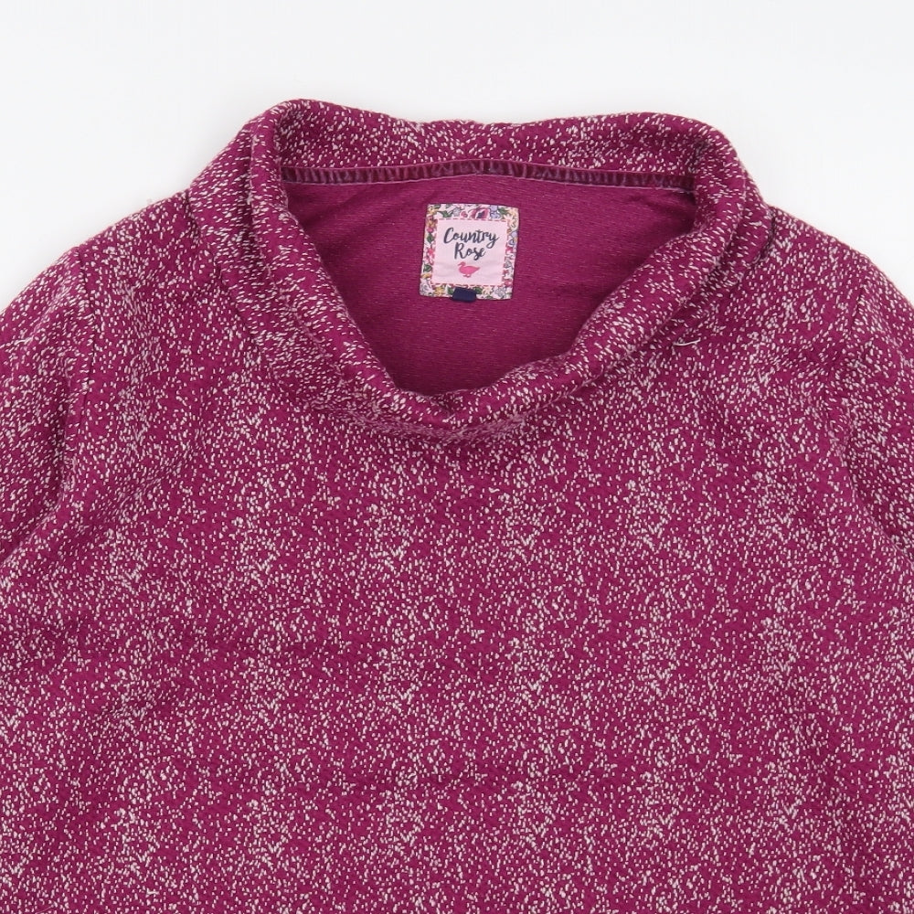 Country Rose Womens Pink Cowl Neck  Polyester Pullover Jumper Size M
