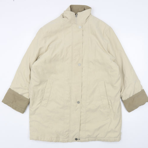 Dunnes Stores Womens Beige   Jacket  Size 16  Zip