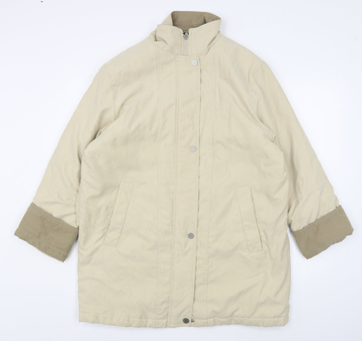 Dunnes Stores Womens Beige   Jacket  Size 16  Zip