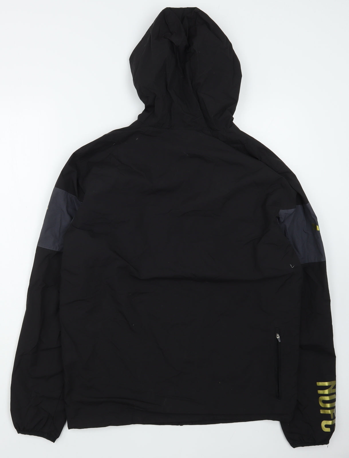 PUMA Mens Black   Rain Coat Coat Size M  Zip - Newcastle United