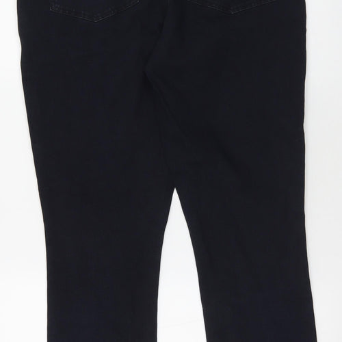 Ruth Langord Womens Blue  Cotton Straight Jeans Size 16 L28 in Regular Button