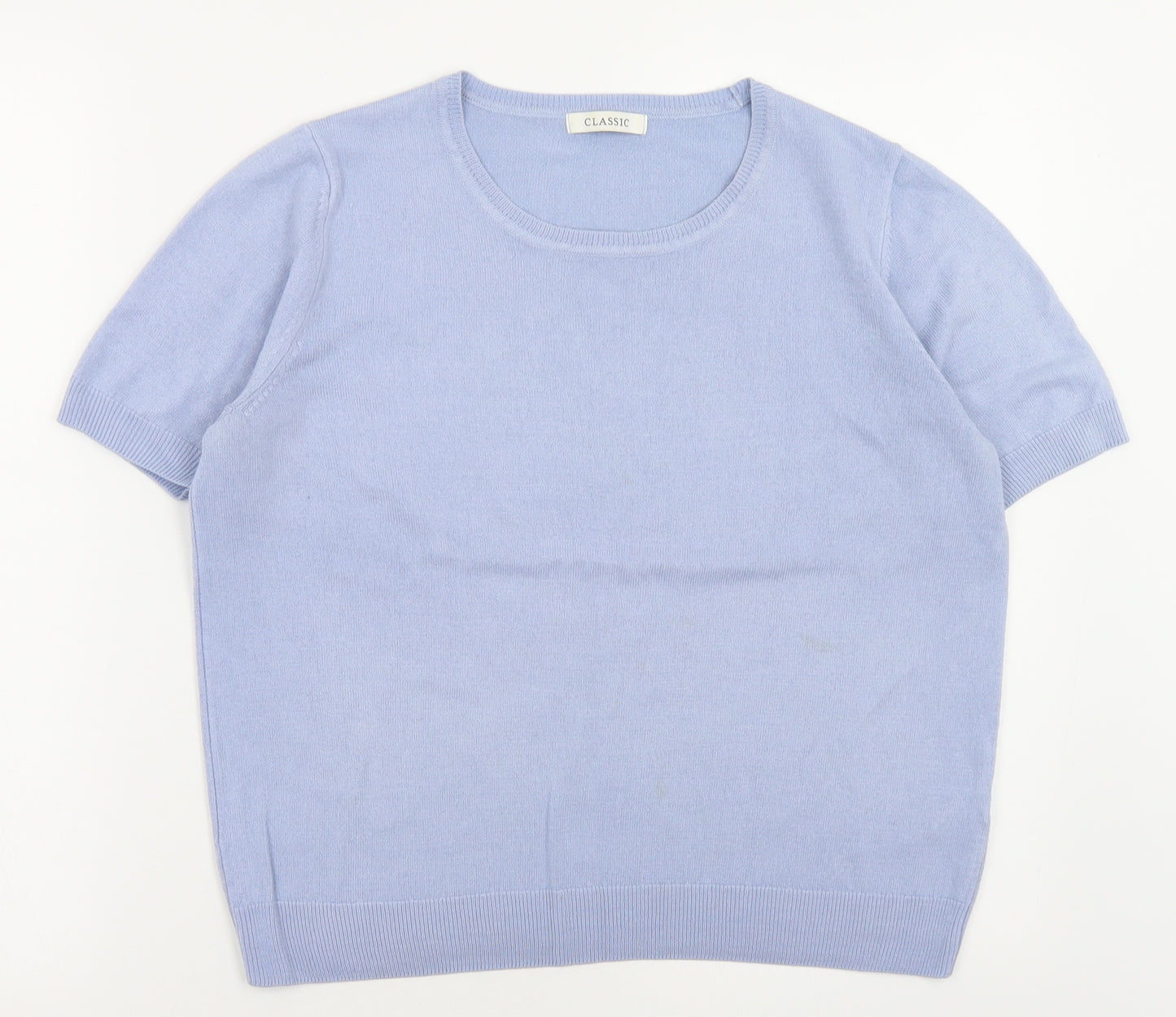 Marks and Spencer Womens Purple Crew Neck  Acrylic Pullover Jumper Size 14