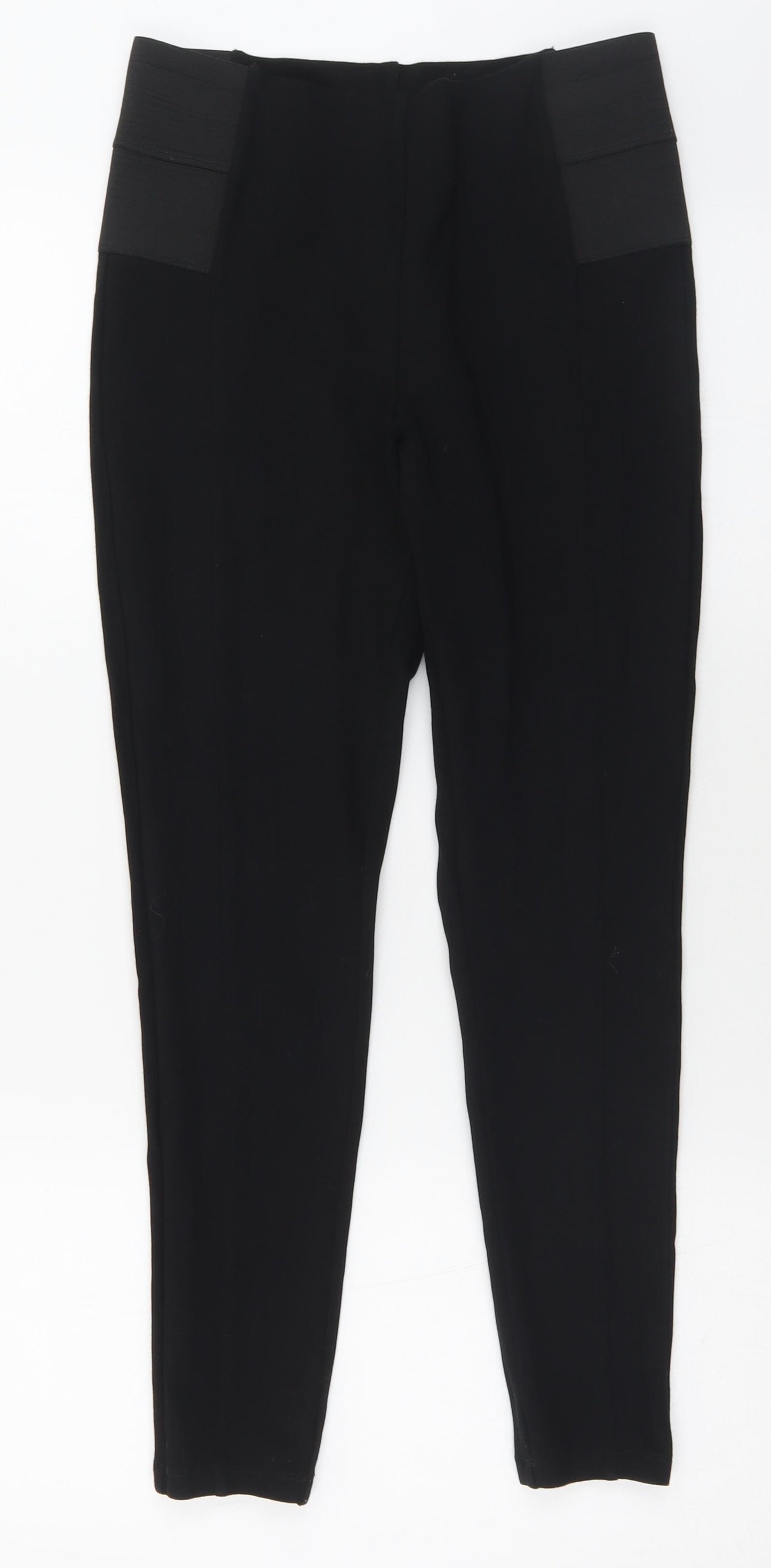 Preworn Womens Black  Polyester Trousers  Size 30 in L28 in Regular
