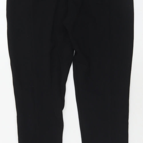 Preworn Womens Black  Polyester Trousers  Size 30 in L28 in Regular
