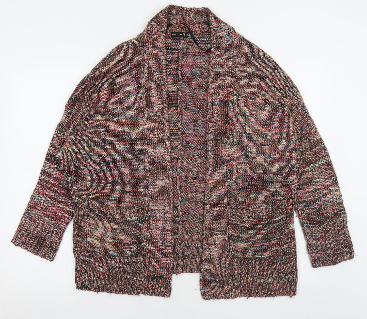 Atmosphere Womens Multicoloured V-Neck  Acrylic Cardigan Jumper Size XS
