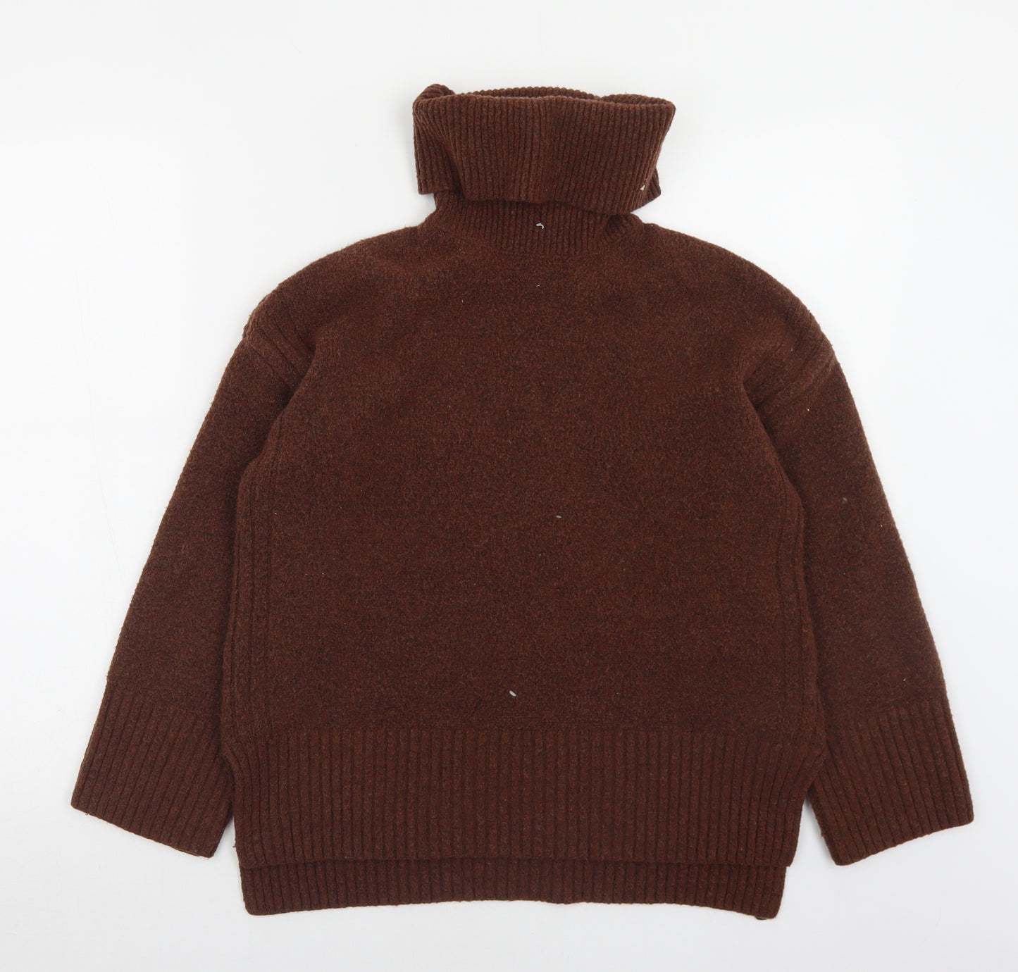Primark Womens Brown Roll Neck  Polyester Pullover Jumper Size XS