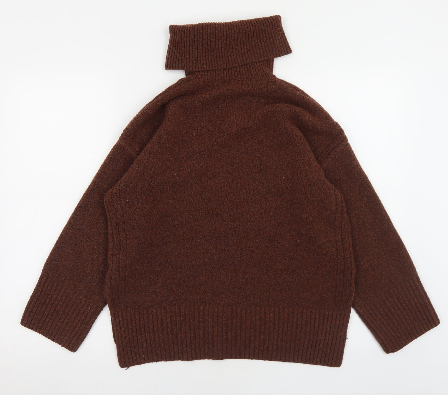 Primark Womens Brown Roll Neck  Polyester Pullover Jumper Size XS