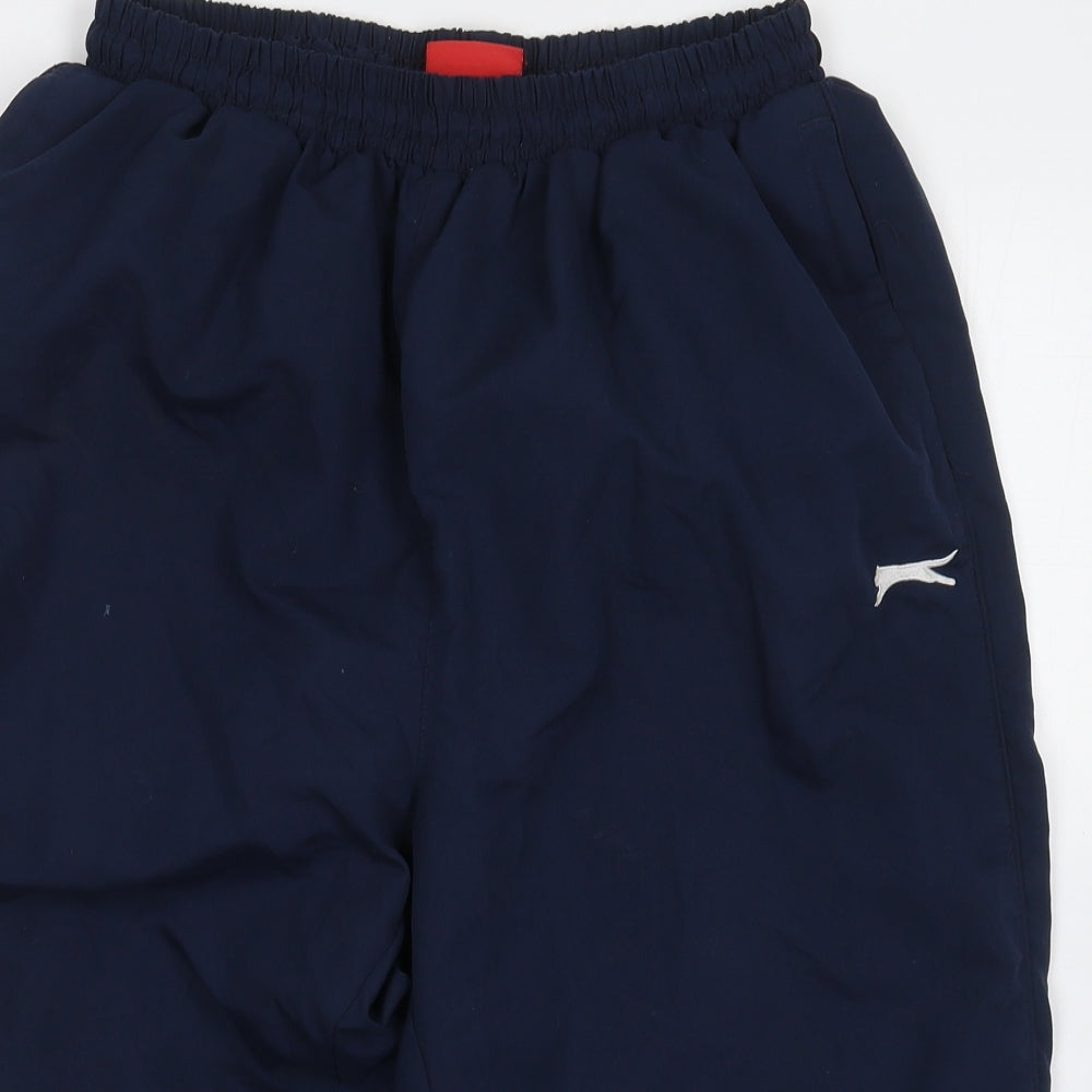 Slazenger Mens Blue  Polyester Sweat Shorts  L16 in Regular Tie
