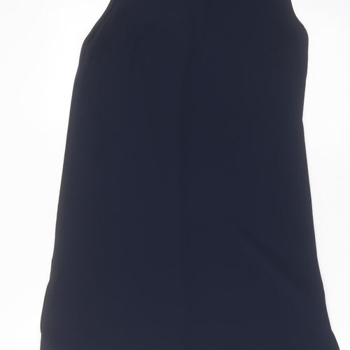 Atmosphere Womens Blue  Polyester A-Line  Size 8  Crew Neck Zip